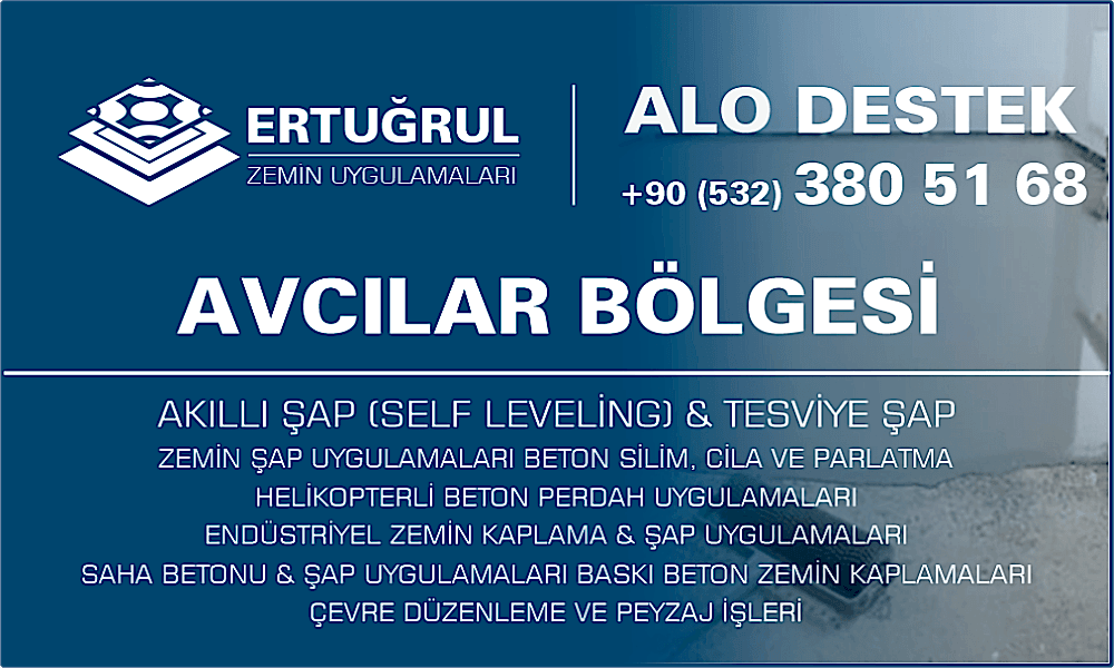 Avcılar Şap Zemin Uygulamaları Self Leveling Tesviye Şap