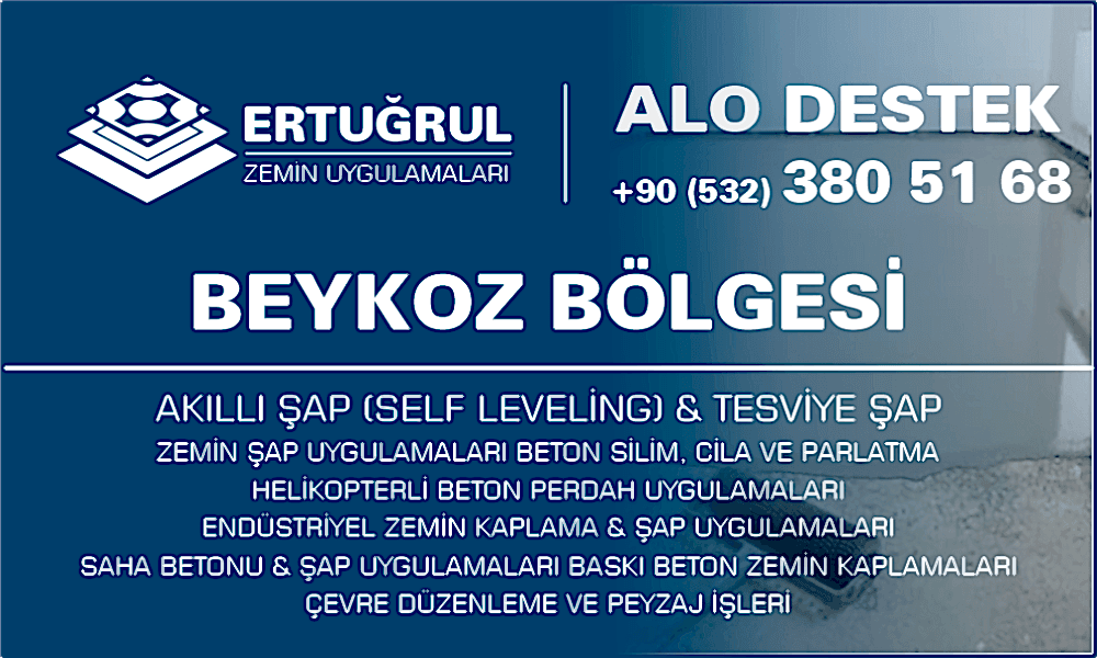 Beykoz Şap Zemin Uygulamaları Self Leveling Tesviye Şap