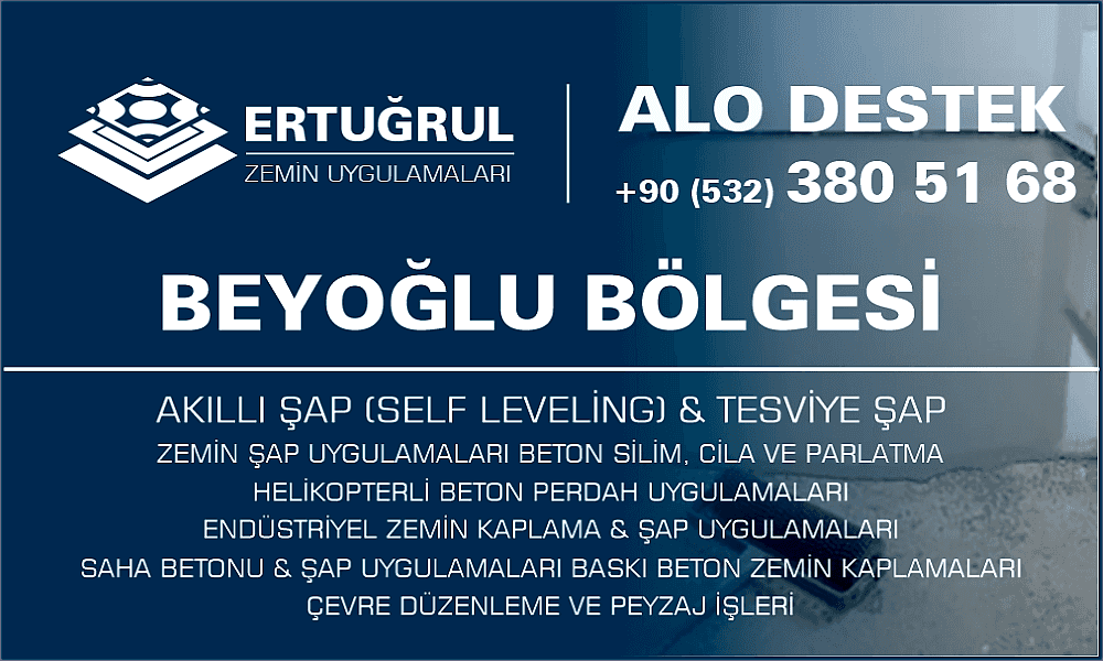 Beyoğlu Şap Zemin Uygulamaları Self Leveling Tesviye Şap