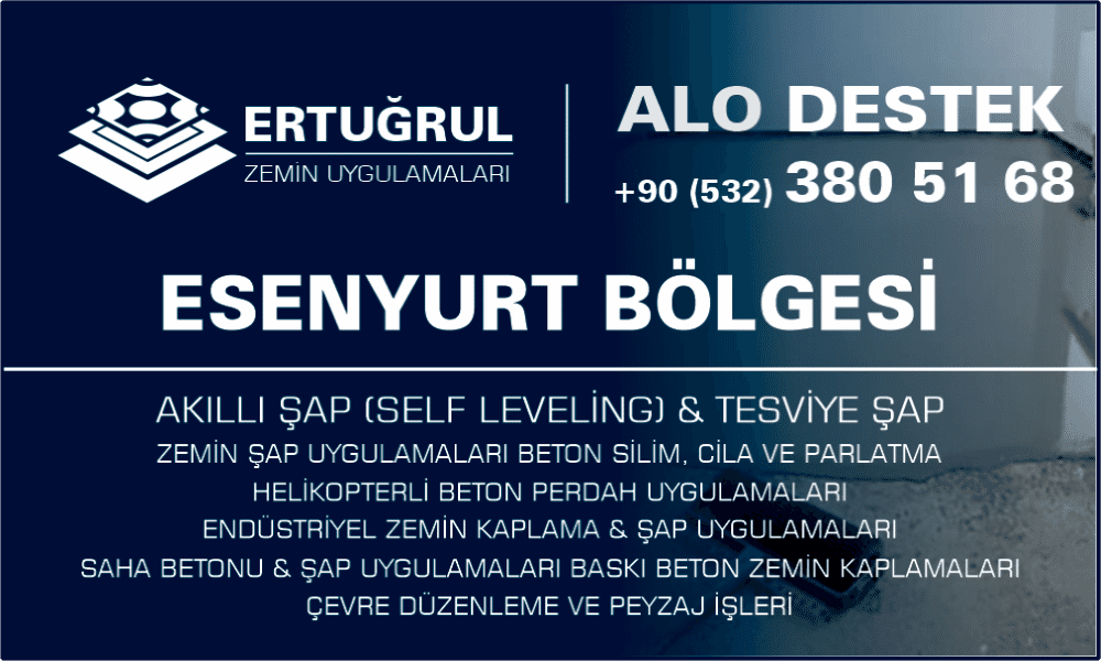 Esenyurt Şap Zemin Uygulamaları Self Leveling Tesviye Şap