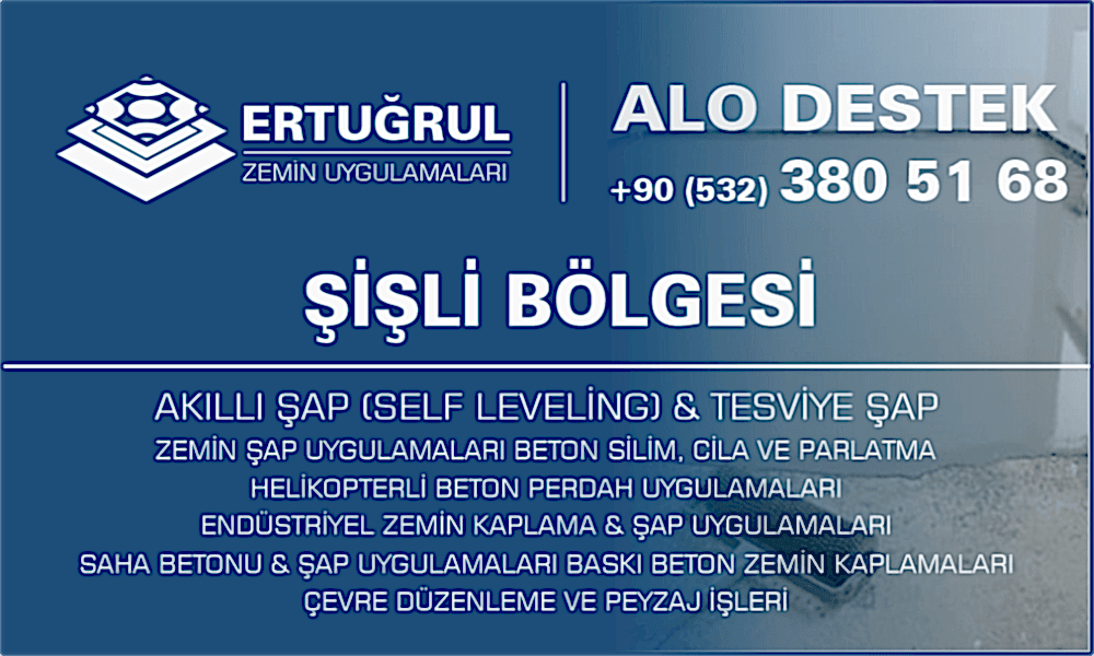 Şişli Şap Zemin Uygulamaları Self Leveling Tesviye Şap